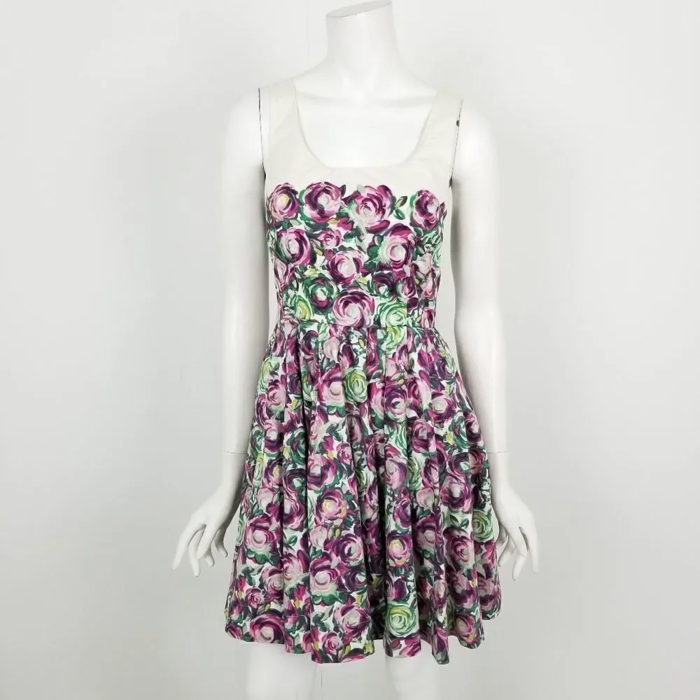 Lauren Conrad Floral Fit & Flare Bow Back Dress
